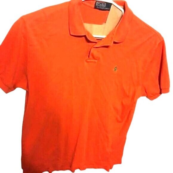Polo Ralph Lauren Mens Polo Shirt Orange Size M - Picture 1 of 10
